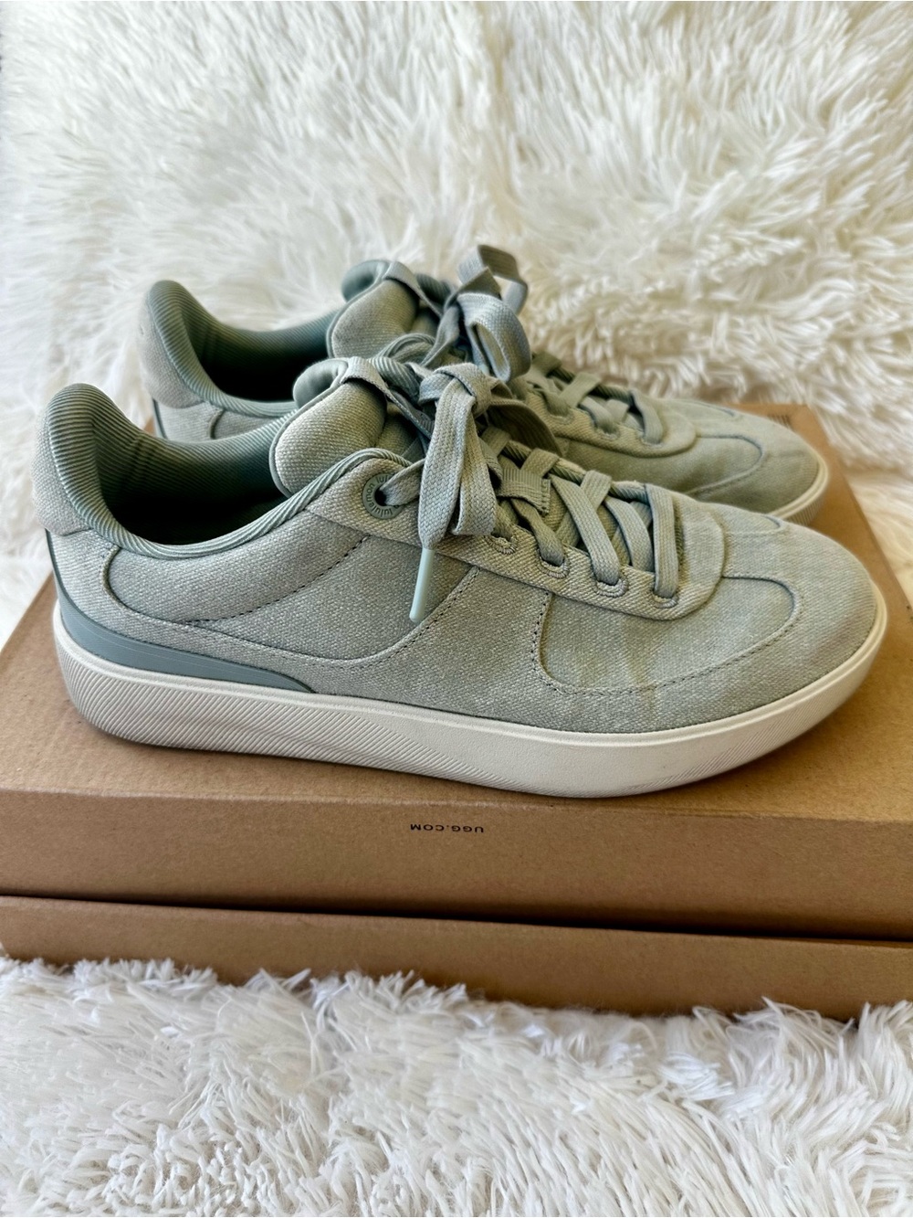 LULULEMON Cityverse Canvas Sneakers Jade Grey Sage Green Women’s Size 7.5